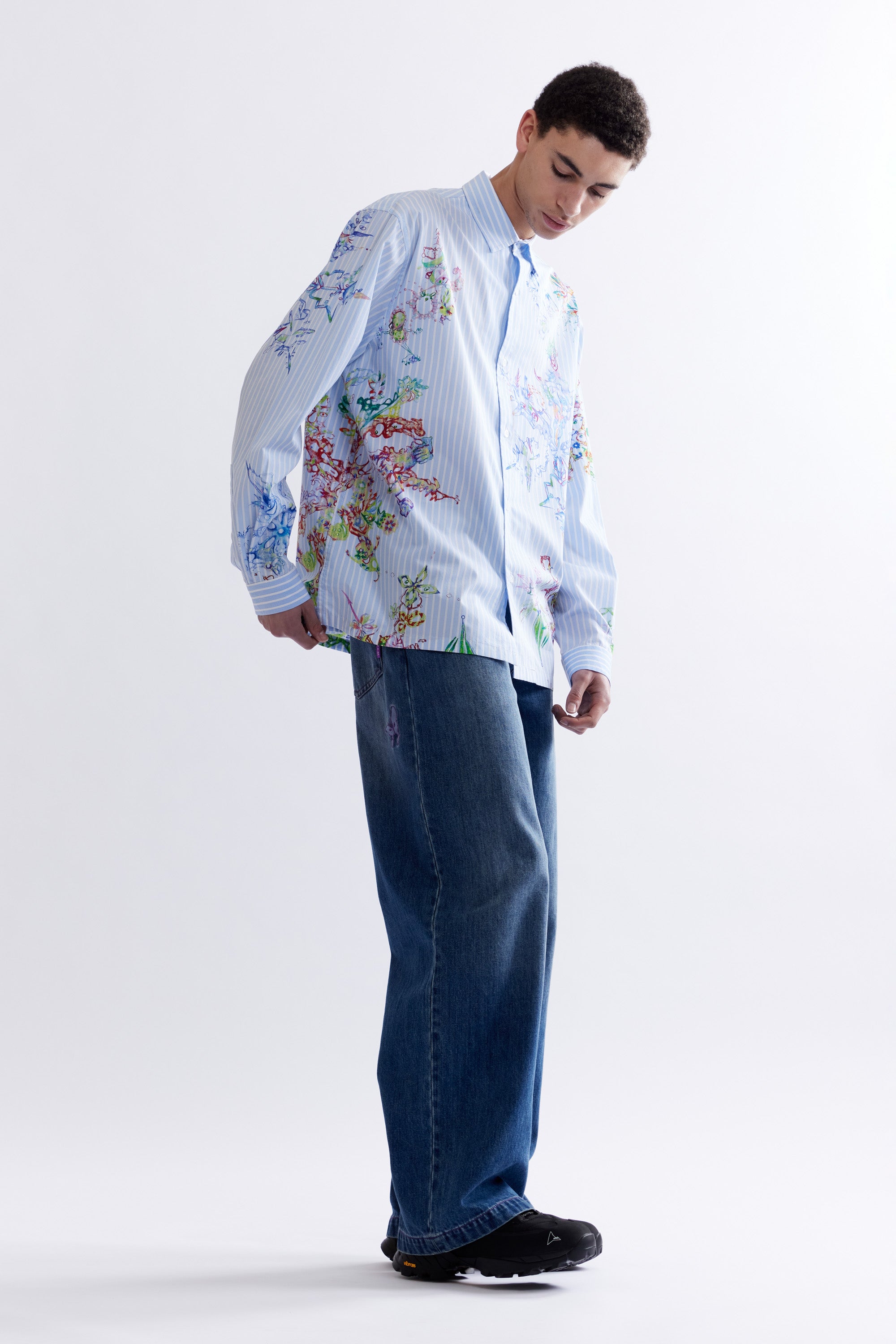 The FRACTAL STRIPE SHIRT - COCO STAR available online with global shipping, and in PAM Stores Melbourne and Sydney.