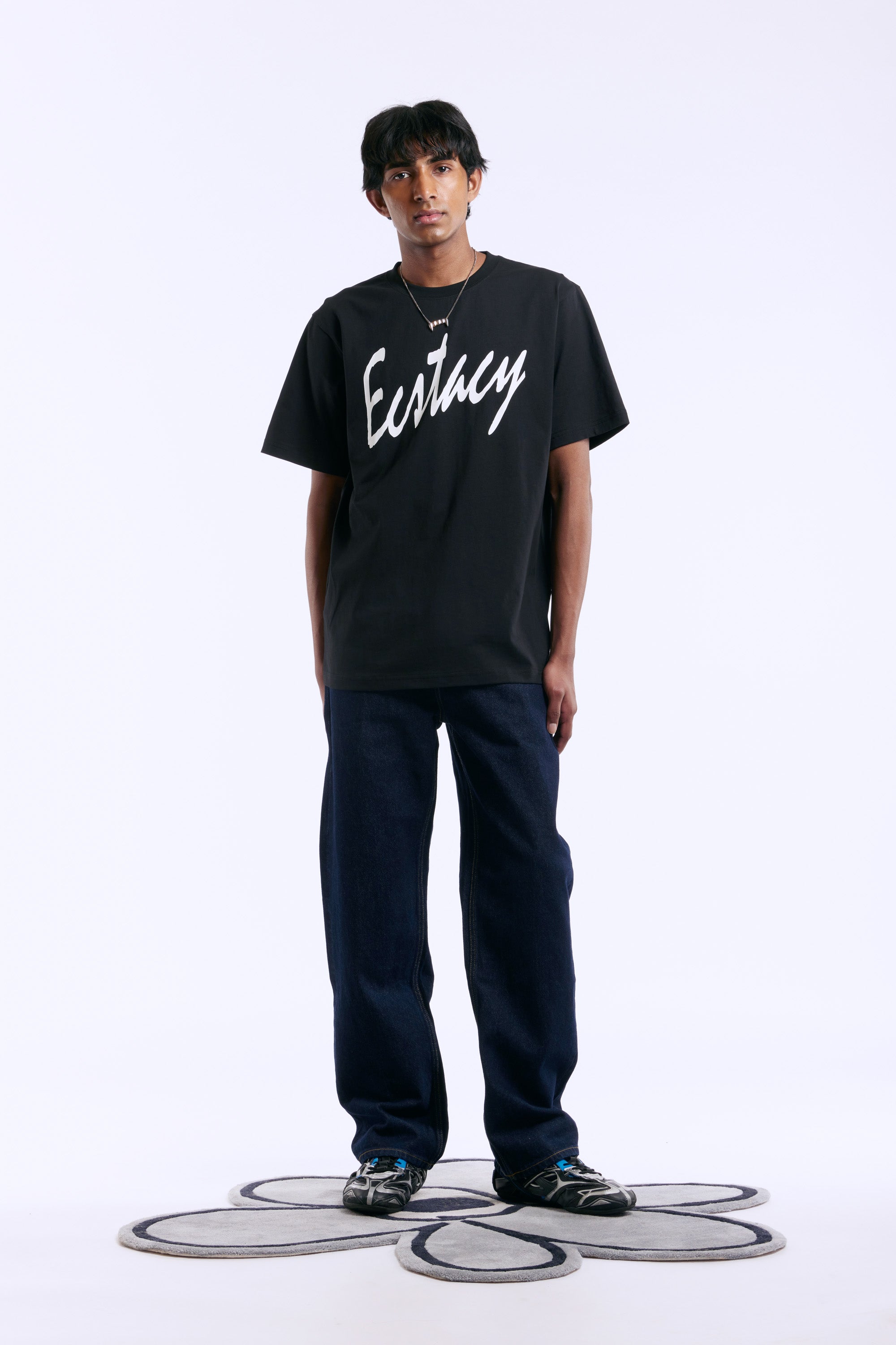 The P. WORLD ECSTACY SS TEE  available online with global shipping, and in PAM Stores Melbourne and Sydney.