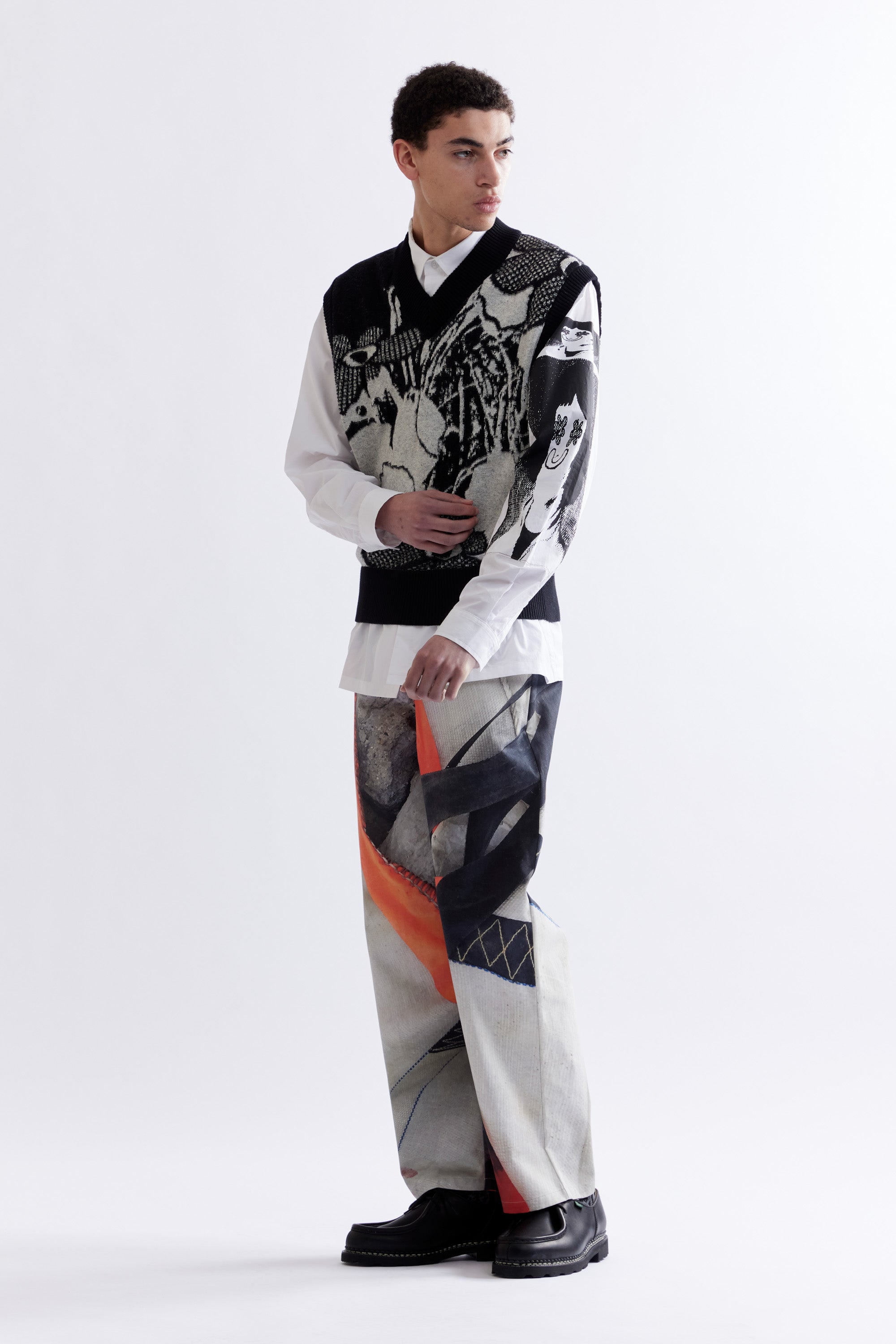 The GRANITE AOP CINO TROUSER available online with global shipping, and in PAM Stores Melbourne and Sydney.