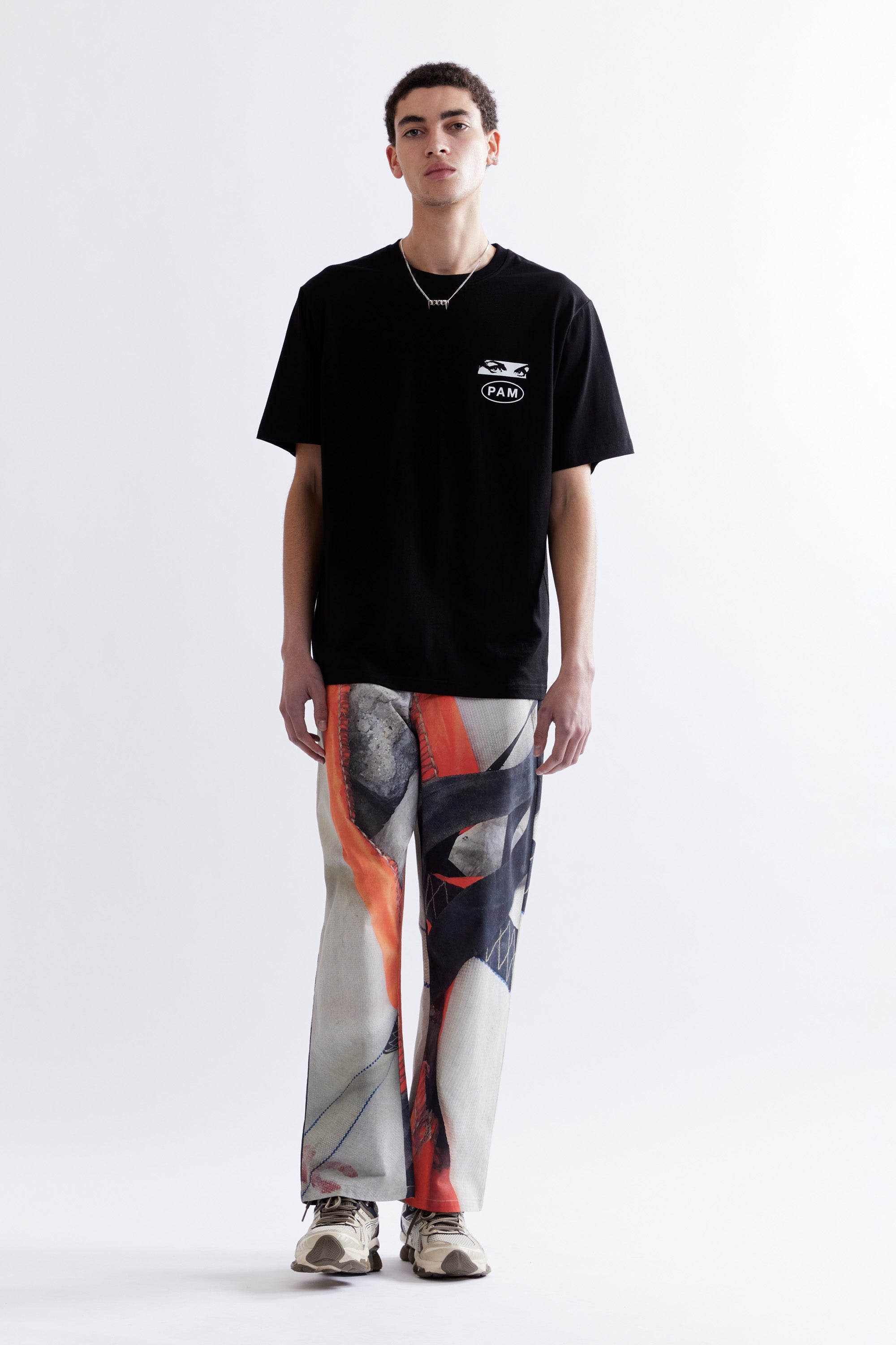 The GRANITE AOP CINO TROUSER available online with global shipping, and in PAM Stores Melbourne and Sydney.