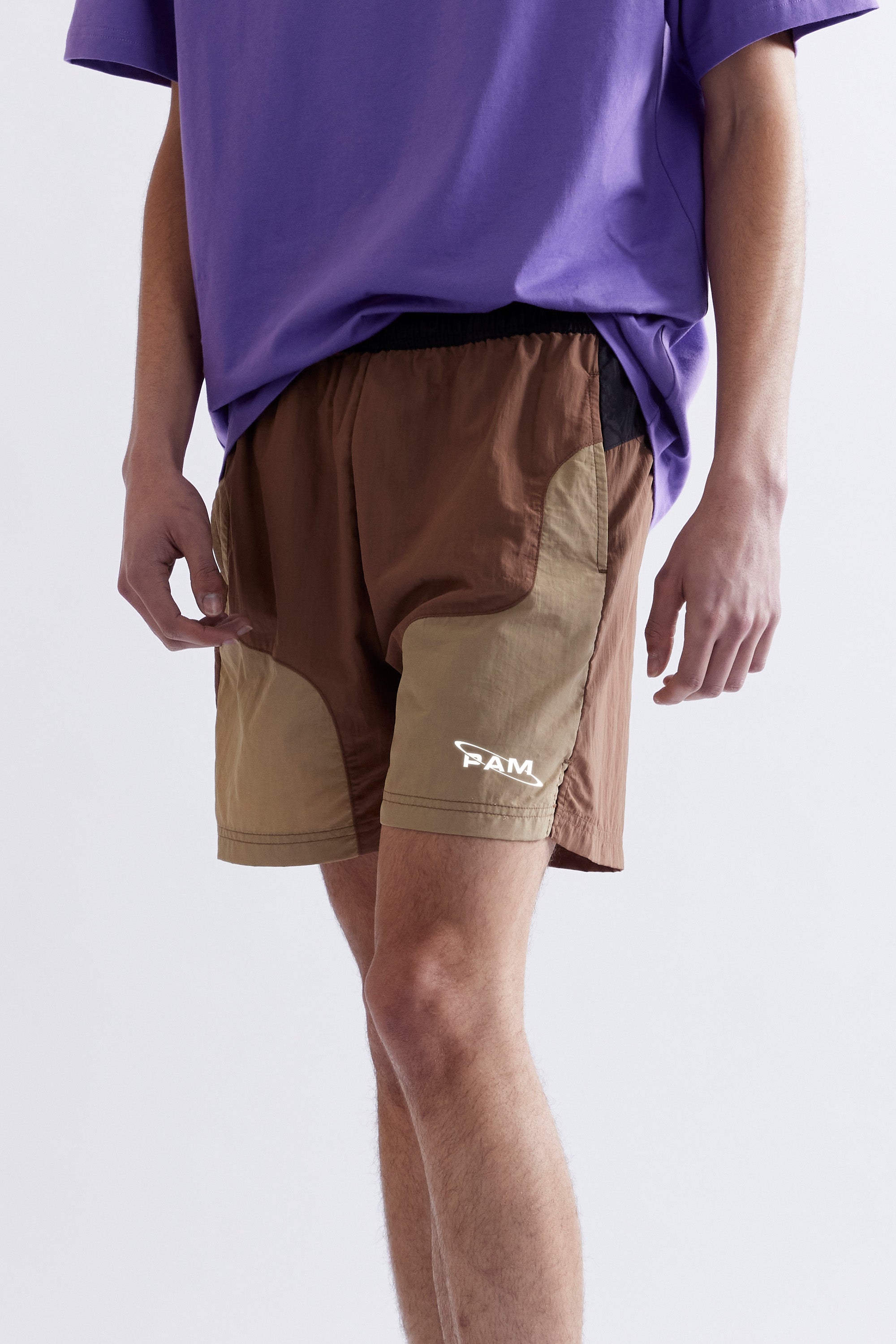 The LUNACY FREE WHEELING TRACK SHORTS - BROWN available online with global shipping, and in PAM Stores Melbourne and Sydney.