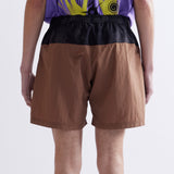 The LUNACY FREE WHEELING TRACK SHORTS - BROWN available online with global shipping, and in PAM Stores Melbourne and Sydney.