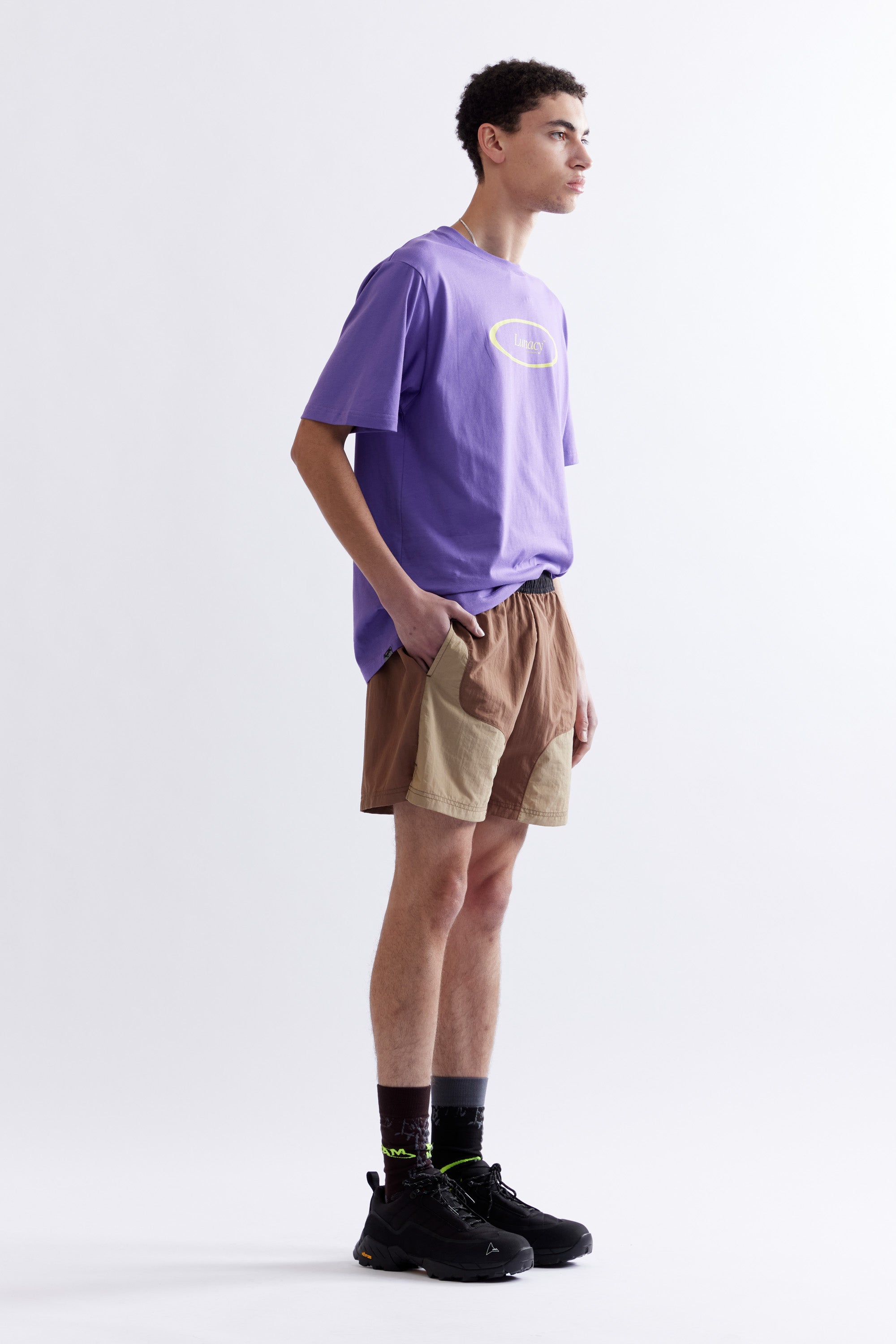 The LUNACY FREE WHEELING TRACK SHORTS - BROWN available online with global shipping, and in PAM Stores Melbourne and Sydney.