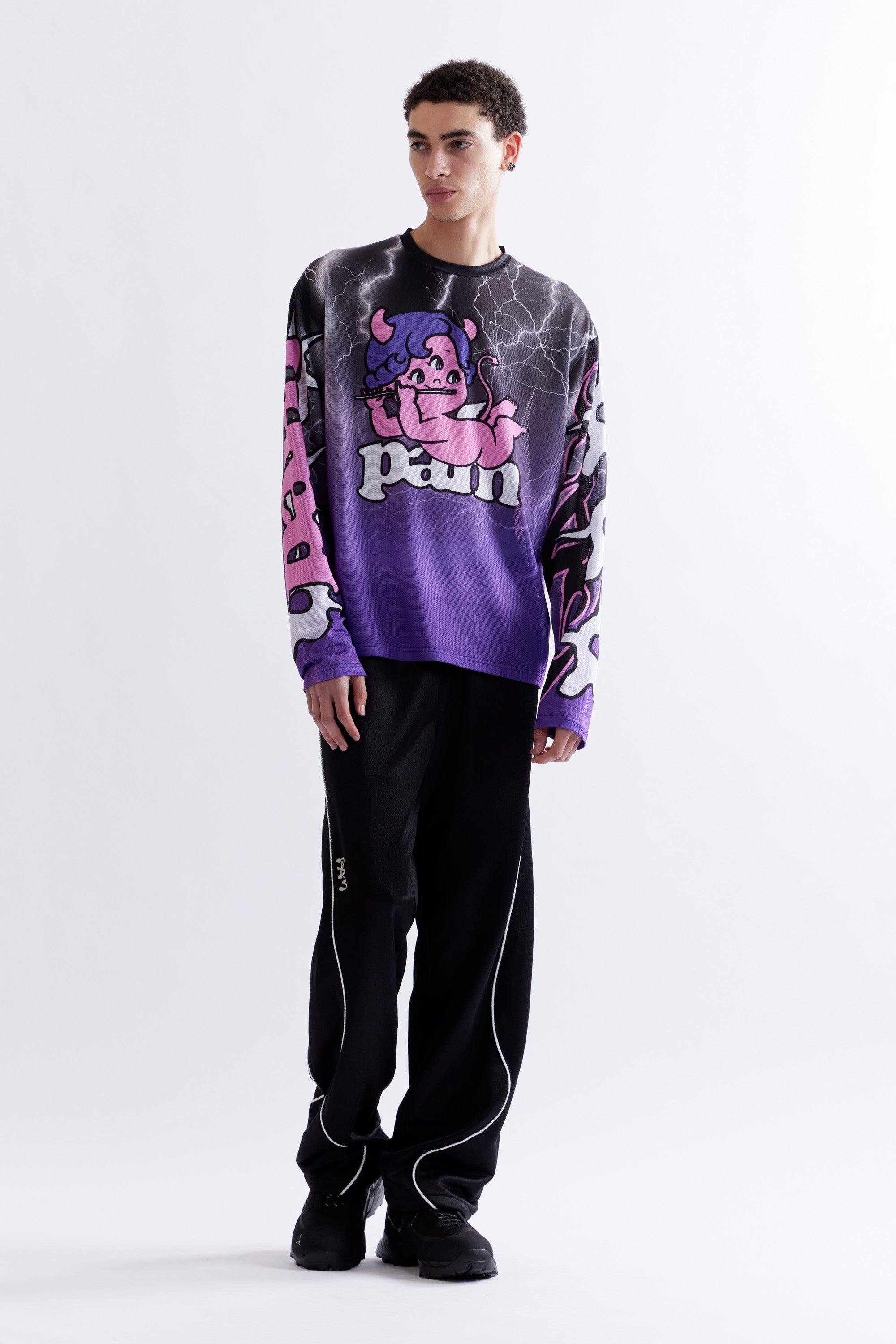 The MIRAGE TRACK PANT - BLACK available online with global shipping, and in PAM Stores Melbourne and Sydney.