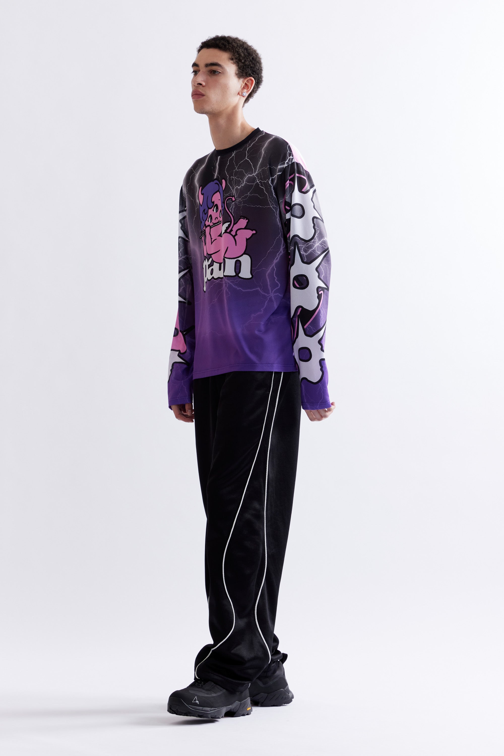 The MIRAGE TRACK PANT - BLACK available online with global shipping, and in PAM Stores Melbourne and Sydney.