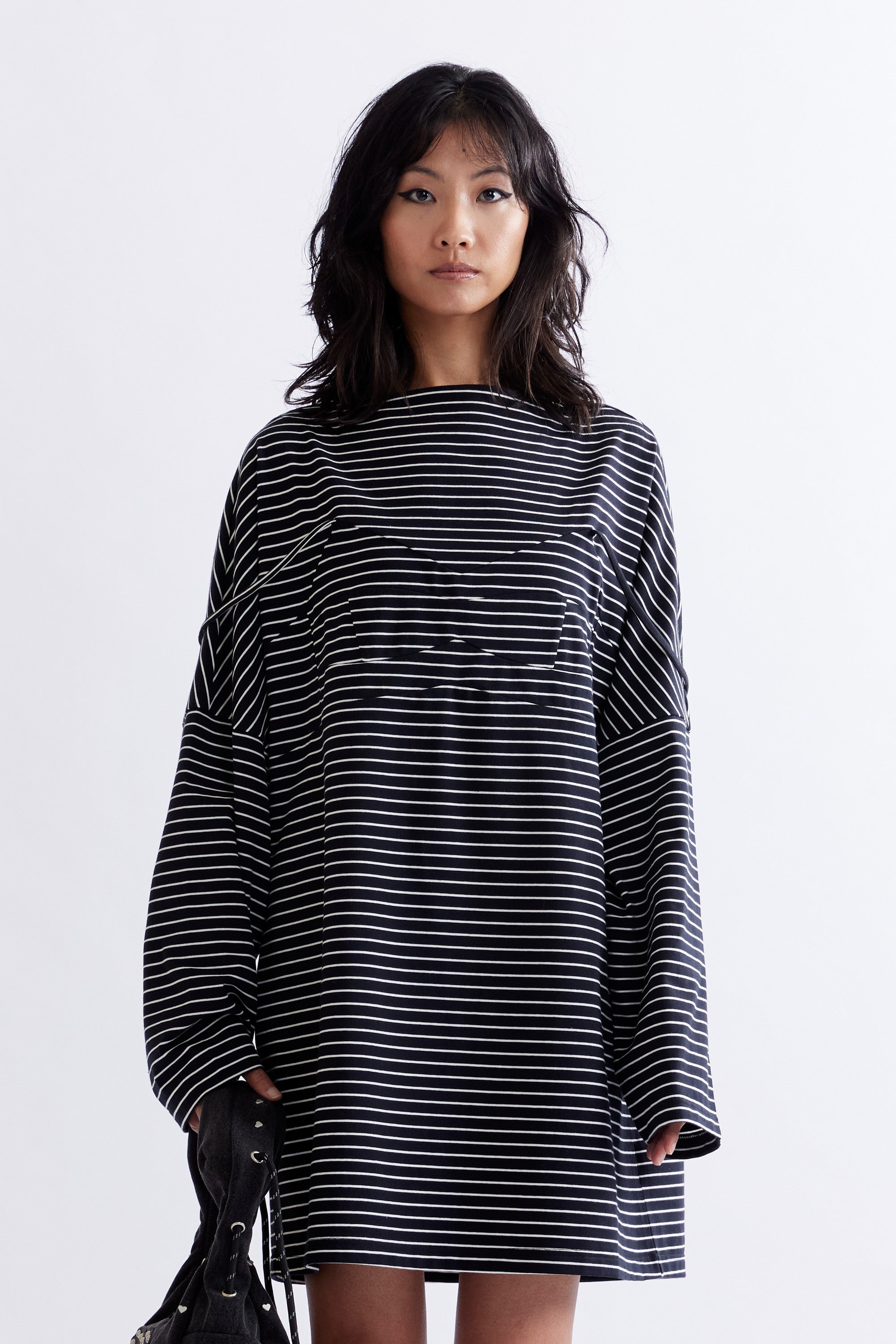 The MOON MAIDEN STRIPE DRESS available online with global shipping, and in PAM Stores Melbourne and Sydney.