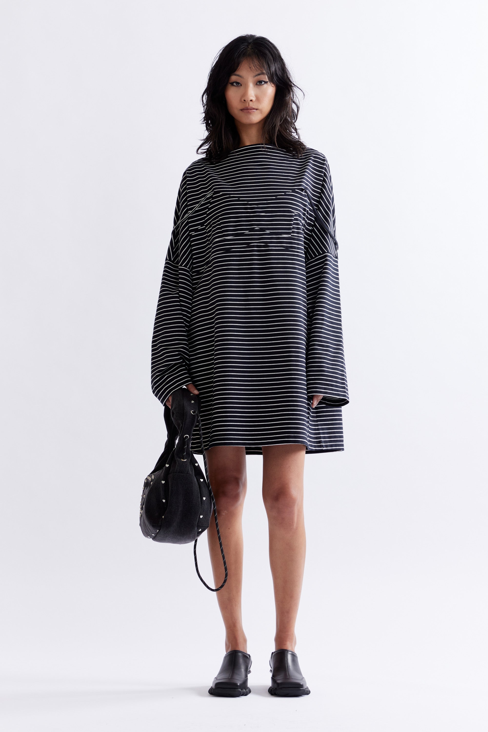 The MOON MAIDEN STRIPE DRESS available online with global shipping, and in PAM Stores Melbourne and Sydney.