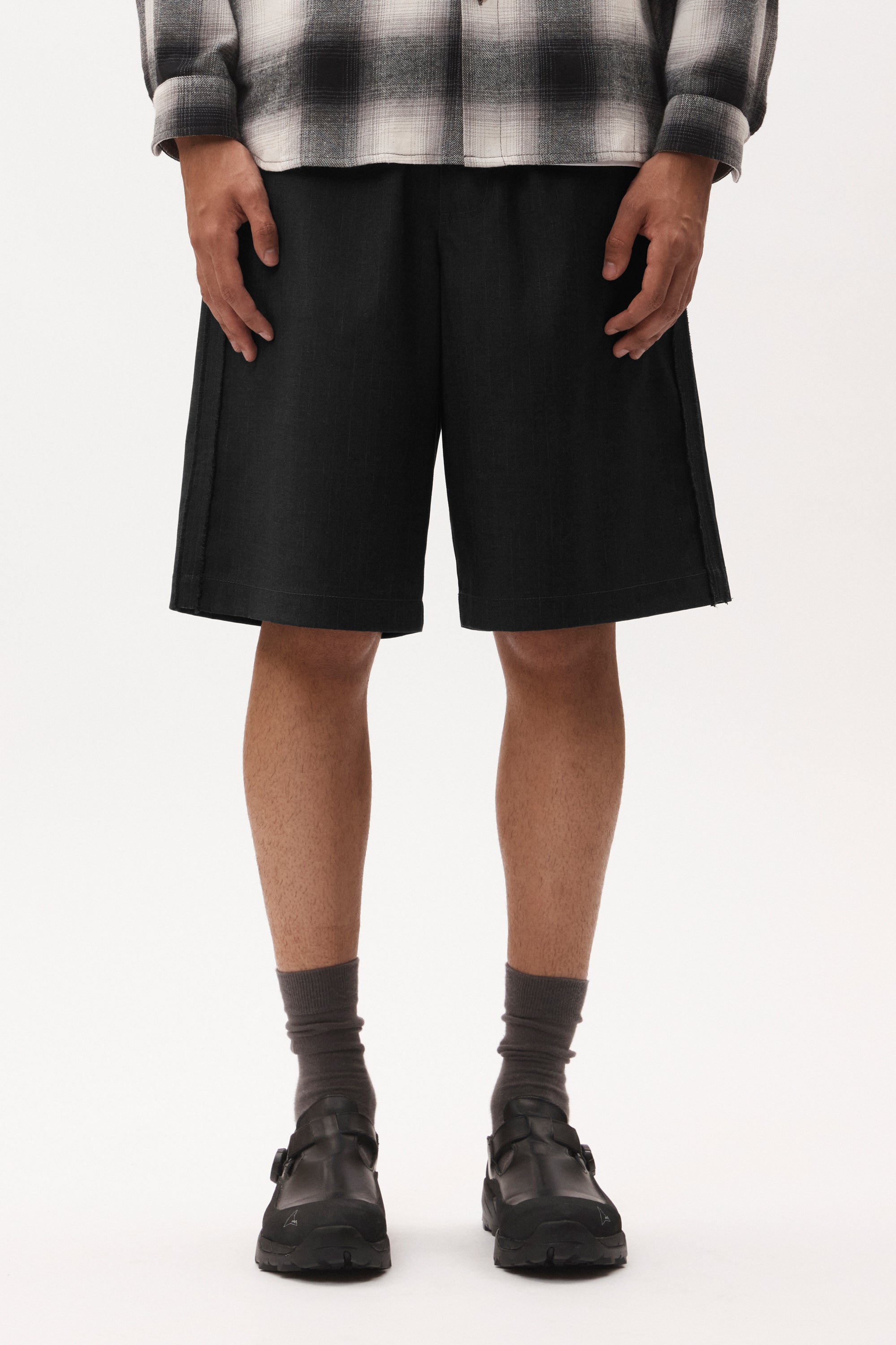 The A RUSSELL UNISEX SHORTS - BLACK available online with global shipping, and in PAM Stores Melbourne and Sydney.