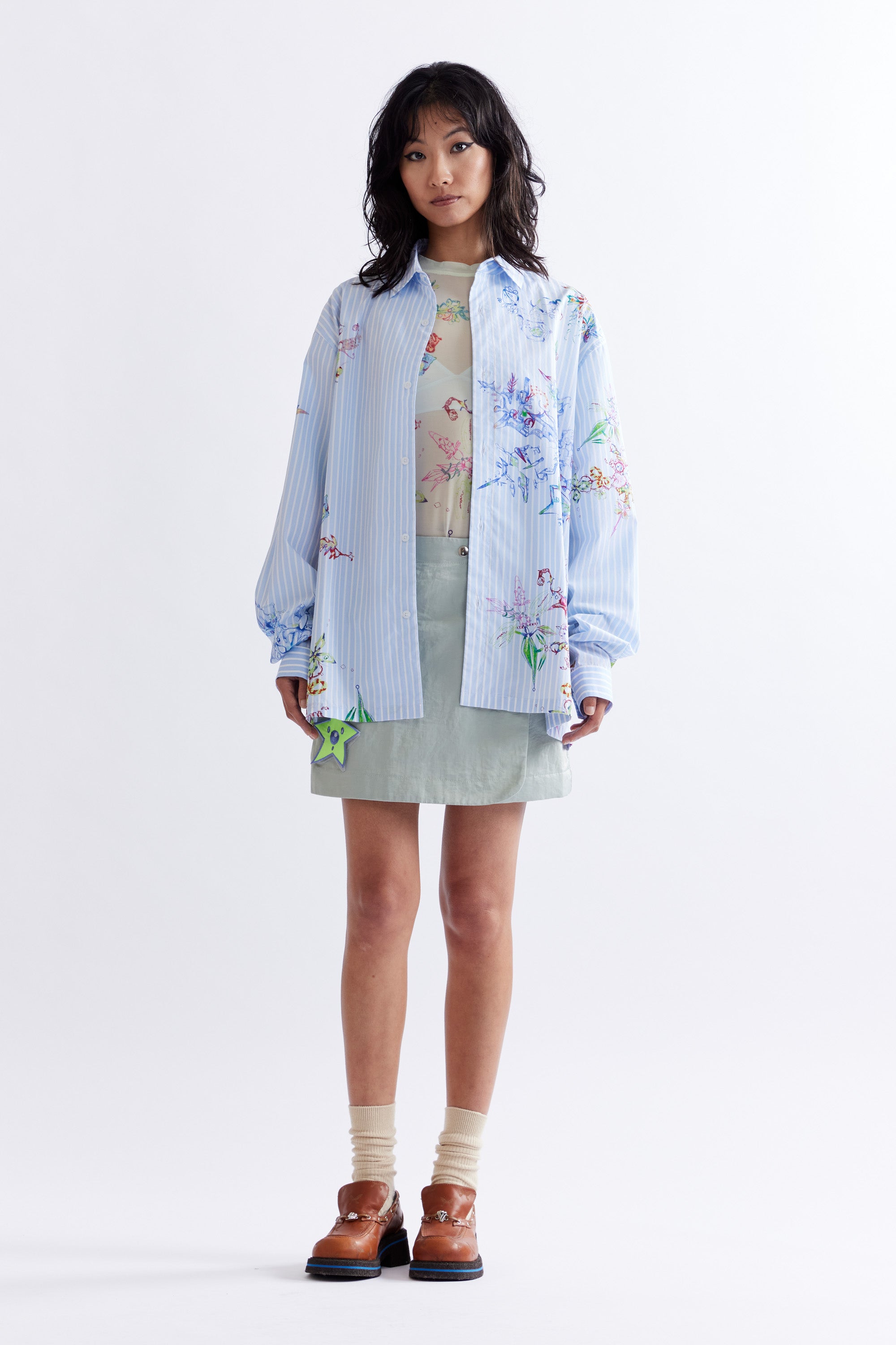 The FRACTAL STRIPE SHIRT - COCO STAR available online with global shipping, and in PAM Stores Melbourne and Sydney.