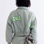 The SOUVENIR FLIGHT JACKET - COCO STAR available online with global shipping, and in PAM Stores Melbourne and Sydney.