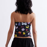 The COCO HALTER NECK TOP available online with global shipping, and in PAM Stores Melbourne and Sydney.