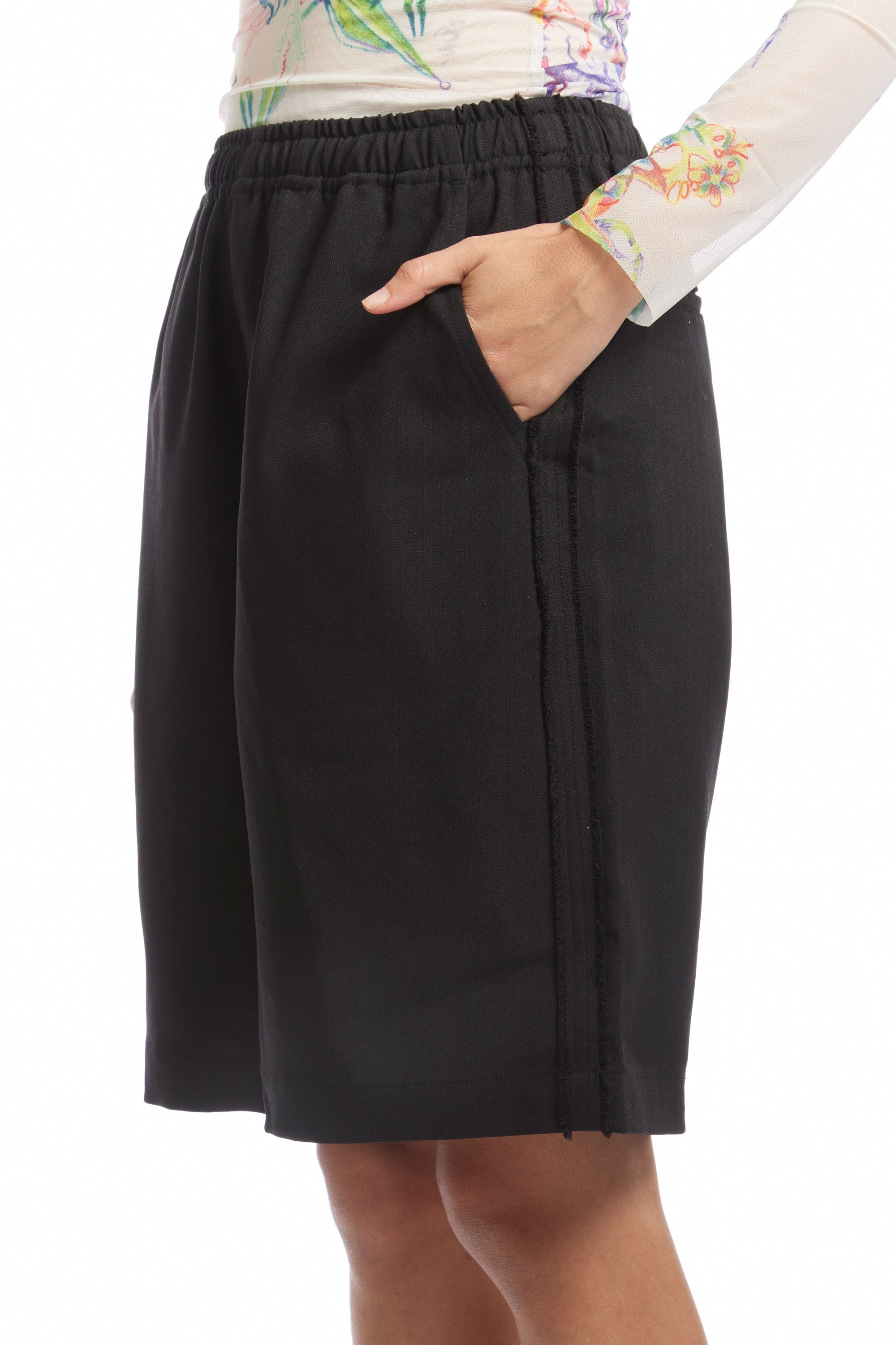 The A RUSSELL UNISEX SHORTS - BLACK available online with global shipping, and in PAM Stores Melbourne and Sydney.