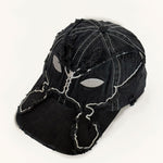 The ALIEN KISS FRAYING BASEBALL CAP available online with global shipping, and in PAM Stores Melbourne and Sydney.