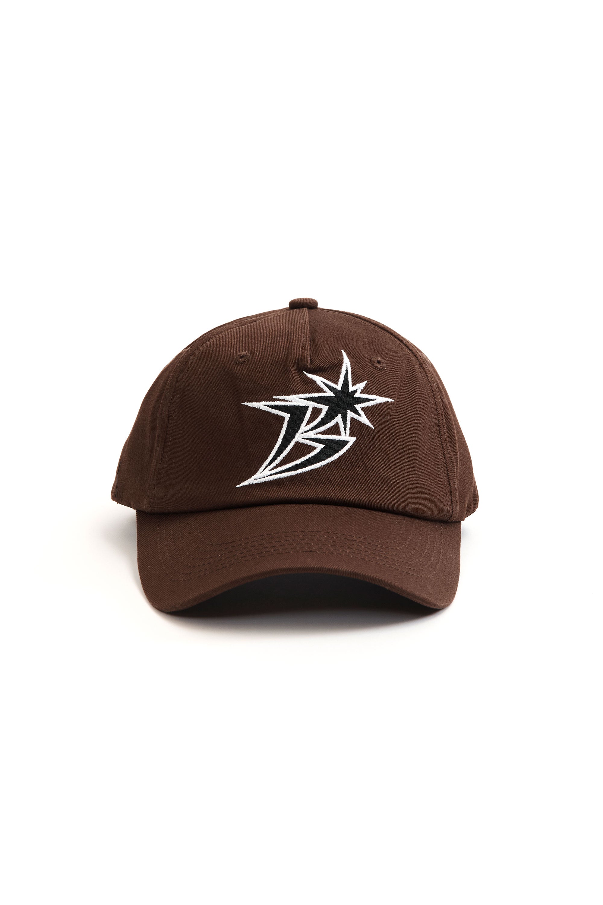 The B Logo 5-Panel Cap Brown available online with global shipping, and in PAM Stores Melbourne and Sydney.
