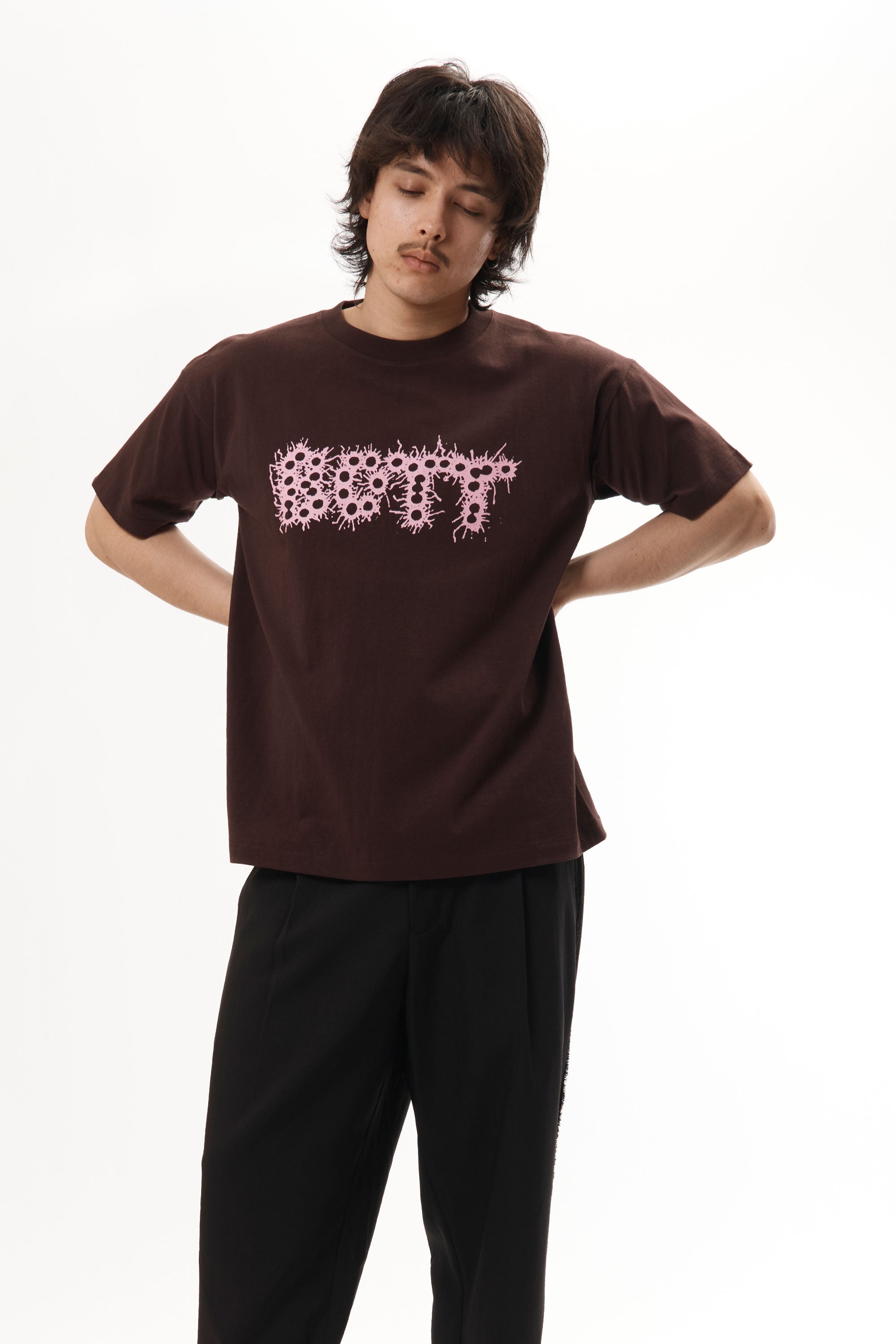 The BANG! Logo Tee Brown available online with global shipping, and in PAM Stores Melbourne and Sydney.