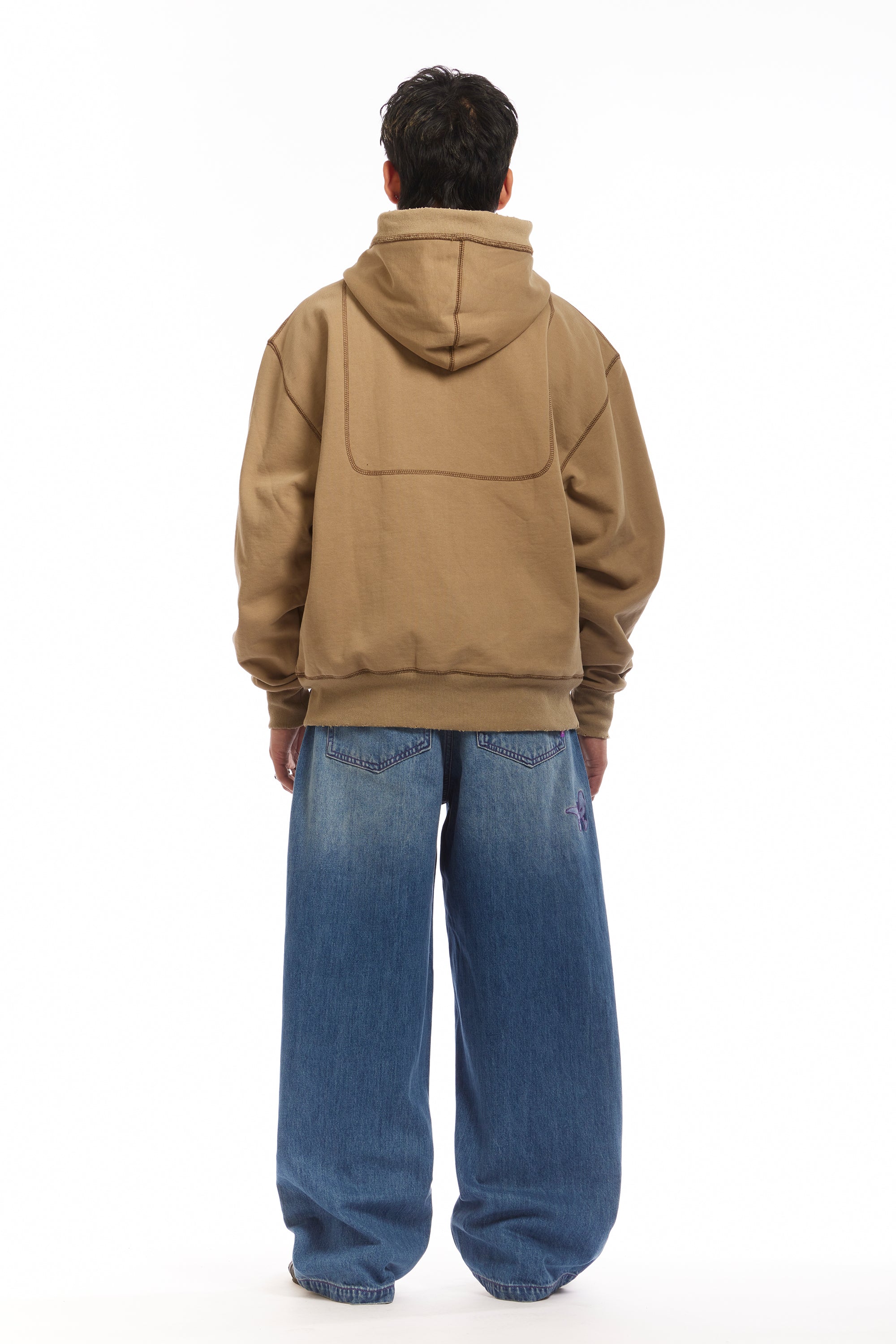 The Angel99 Zip Hoodie Beige available online with global shipping, and in PAM Stores Melbourne and Sydney.
