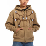 The Angel99 Zip Hoodie Beige available online with global shipping, and in PAM Stores Melbourne and Sydney.