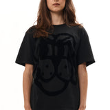 FLOCKED PUP SS TEE
