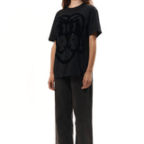 FLOCKED PUP SS TEE