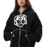 HAND-STITCHED FULL ZIP HOODIE
