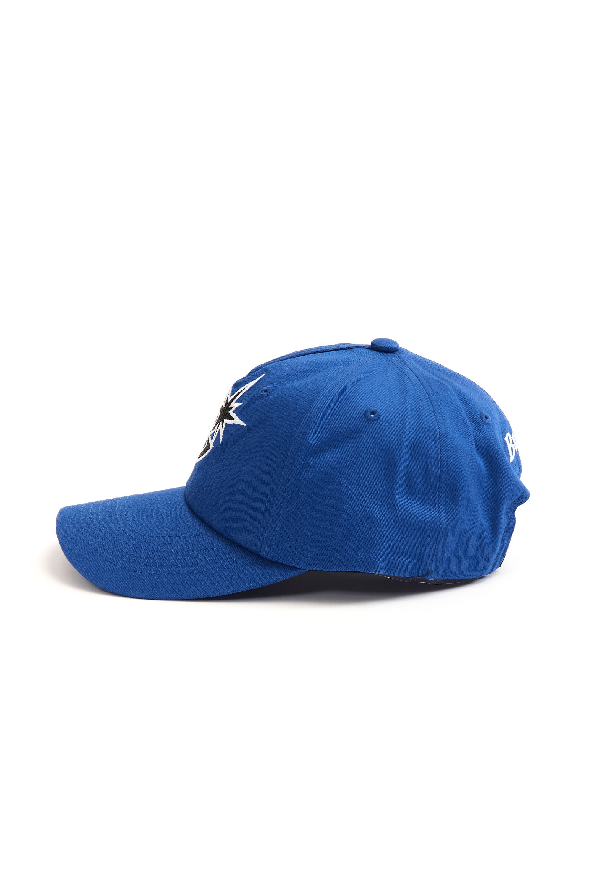 The B Logo 5-Panel Cap Blue available online with global shipping, and in PAM Stores Melbourne and Sydney.