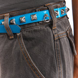 The HALF STUDS BELT BLUE available online with global shipping, and in PAM Stores Melbourne and Sydney.
