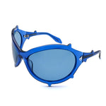 The THE BUG SPIKE SUNGLASSES BLUE available online with global shipping, and in PAM Stores Melbourne and Sydney.