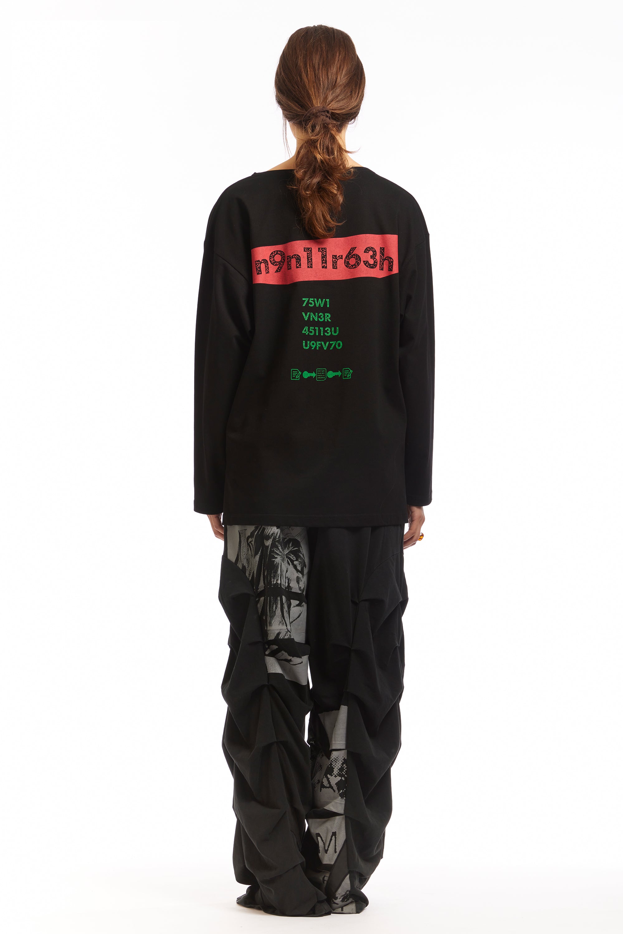 The CODE BOAT-NECK L/S TEE BLACK available online with global shipping, and in PAM Stores Melbourne and Sydney.