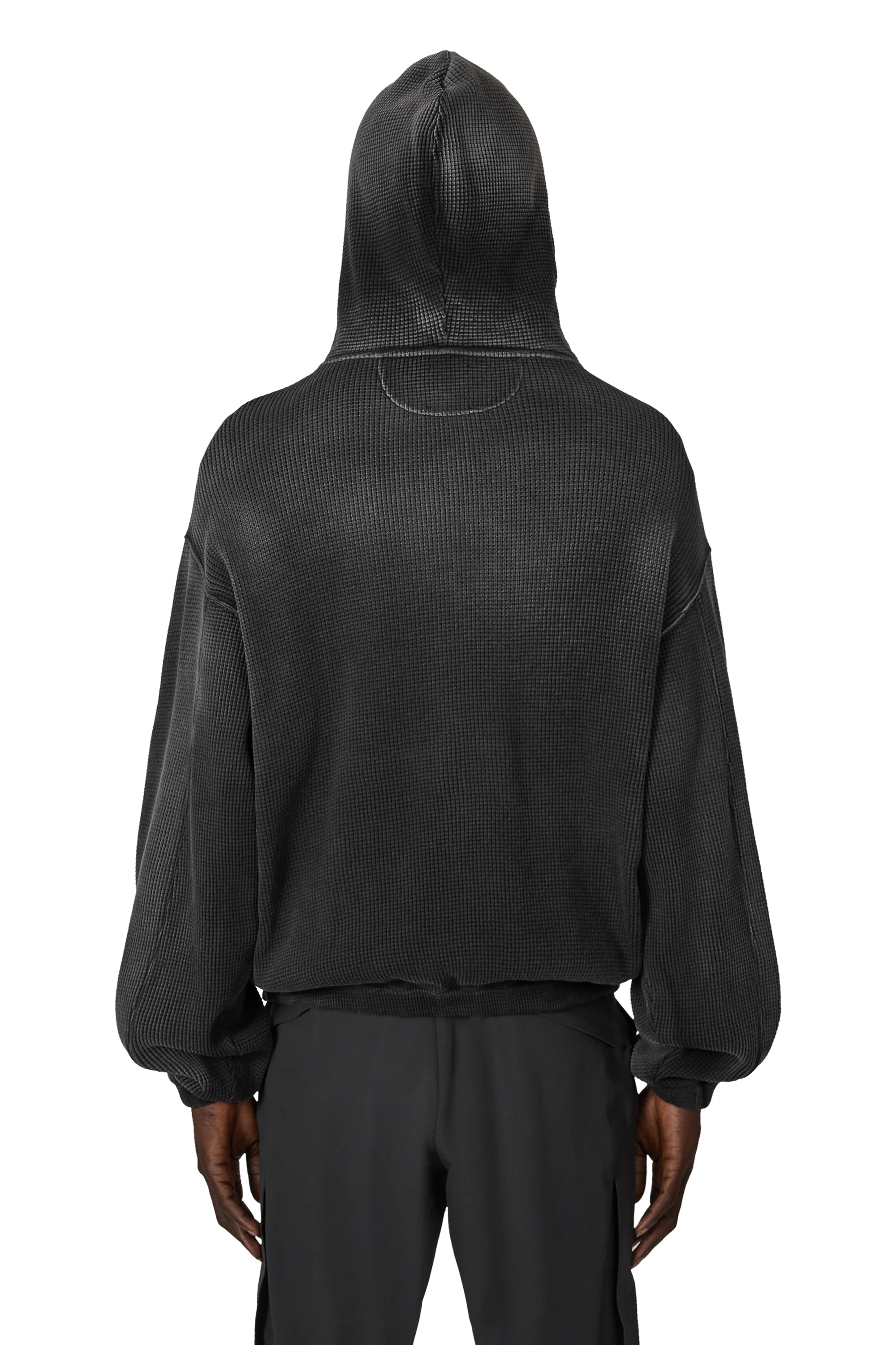 The Bee Sun Faded Waffle Zip Up Hoodie Black available online with global shipping, and in PAM Stores Melbourne and Sydney.