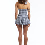 The GREY PLAID KATIE TOP available online with global shipping, and in PAM Stores Melbourne and Sydney.