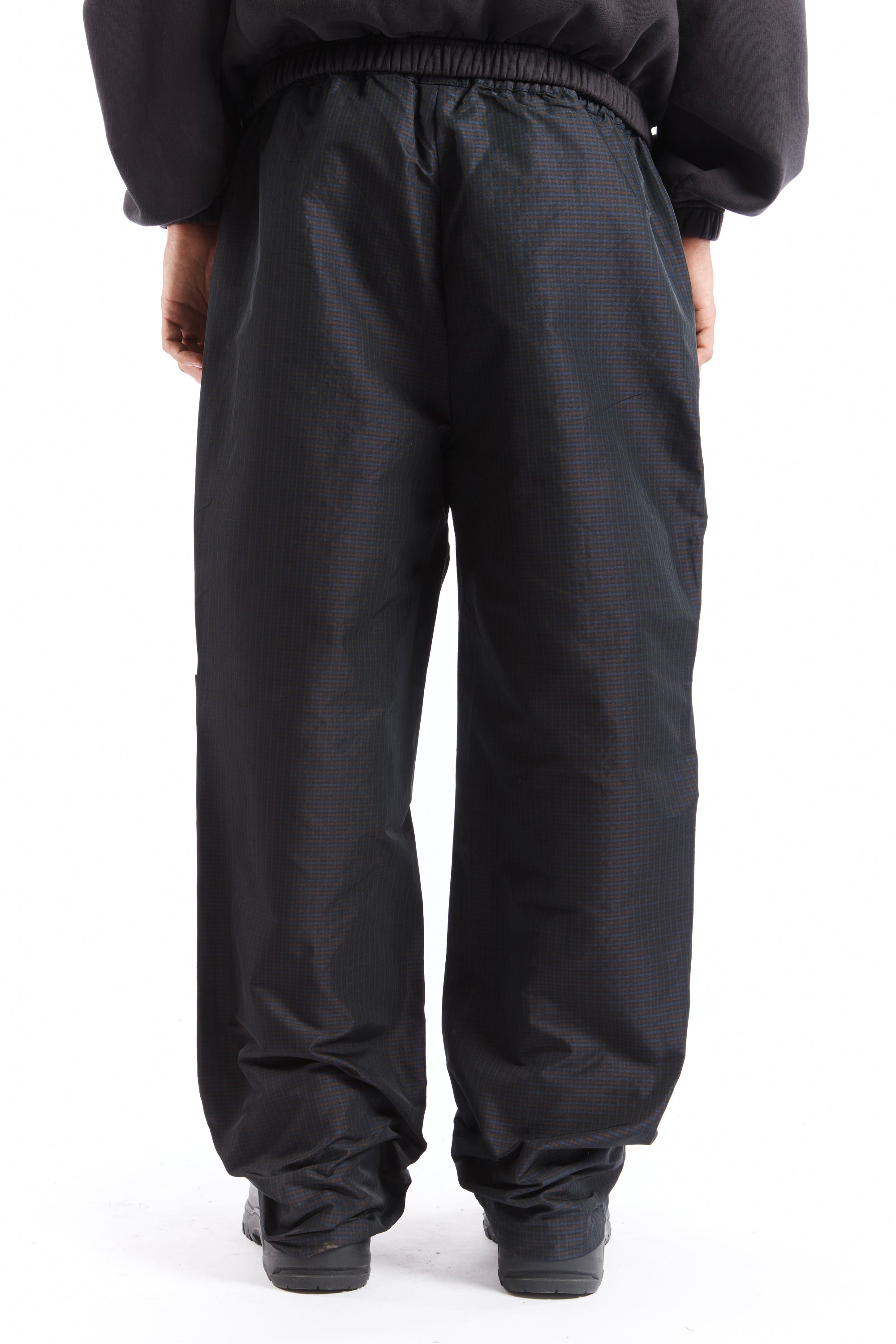 The Check Track Pants Navy Dark Brown available online with global shipping, and in PAM Stores Melbourne and Sydney.