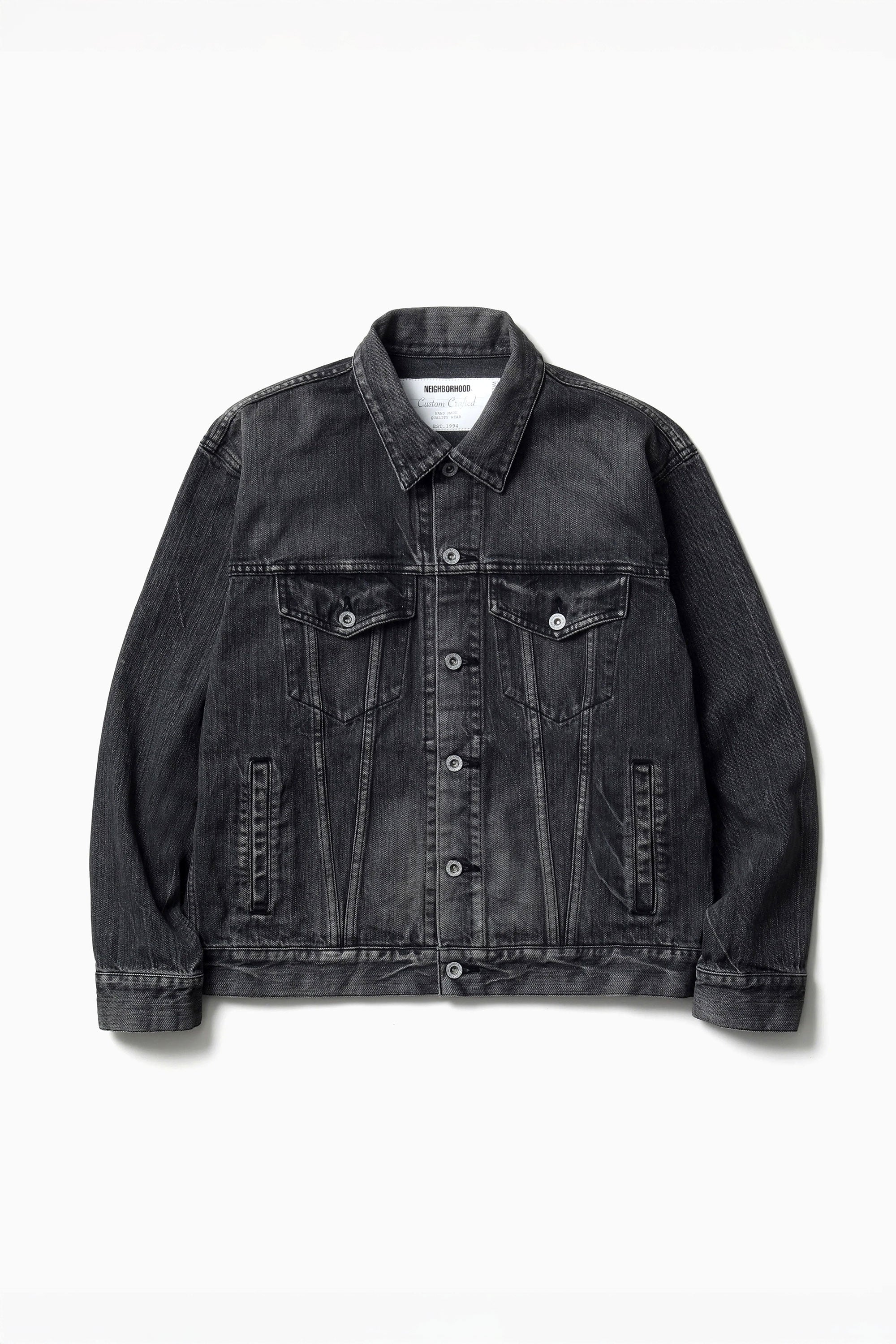 NEIGHBORHOOD WASHED BLACK DENIM TYPE-4 JACKET BLACK – P.A.M.