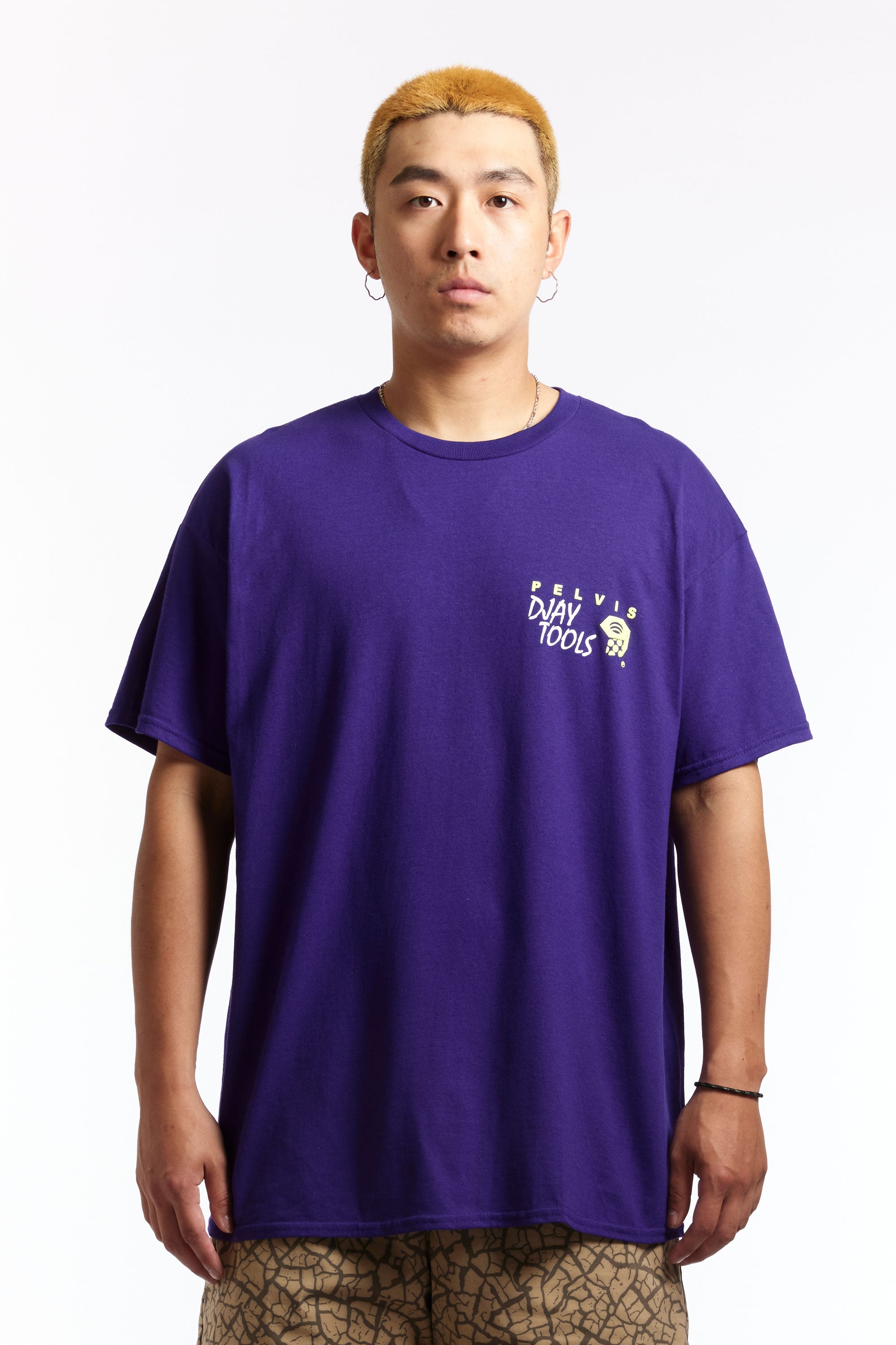 The PELVIS - DJAY TOOLS 3 TEE PURPLE available online with global shipping, and in PAM Stores Melbourne and Sydney.