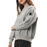 DOUBLE HENLEY SWEATSHIRT GREY