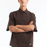 The Dot Air Shirt Dark Brown available online with global shipping, and in PAM Stores Melbourne and Sydney.
