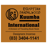 The KUUMBA - DESIGNERS INCENSE EGYPTIAN SANDALWOOD available online with global shipping, and in PAM Stores Melbourne and Sydney.