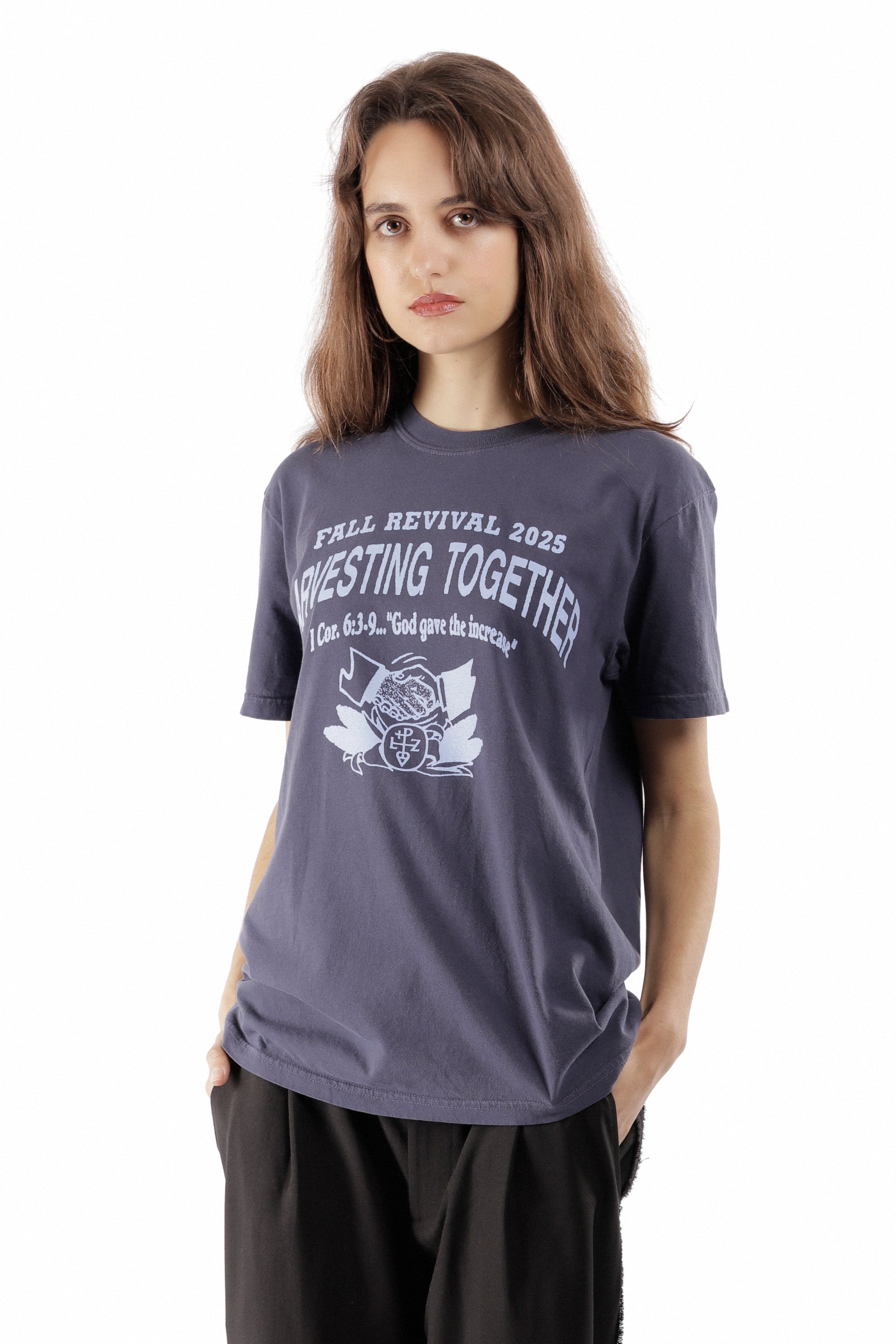 The Fall revival T-shirt Navy available online with global shipping, and in PAM Stores Melbourne and Sydney.