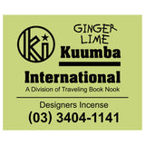 The KUUMBA - DESIGNERS INCENSE 30 PACK 1/2 SIZE GINGER LIME available online with global shipping, and in PAM Stores Melbourne and Sydney.