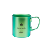 The TITANIUM DOUBLE WALL CUP 450ml ANODISED GREEN available online with global shipping, and in PAM Stores Melbourne and Sydney.