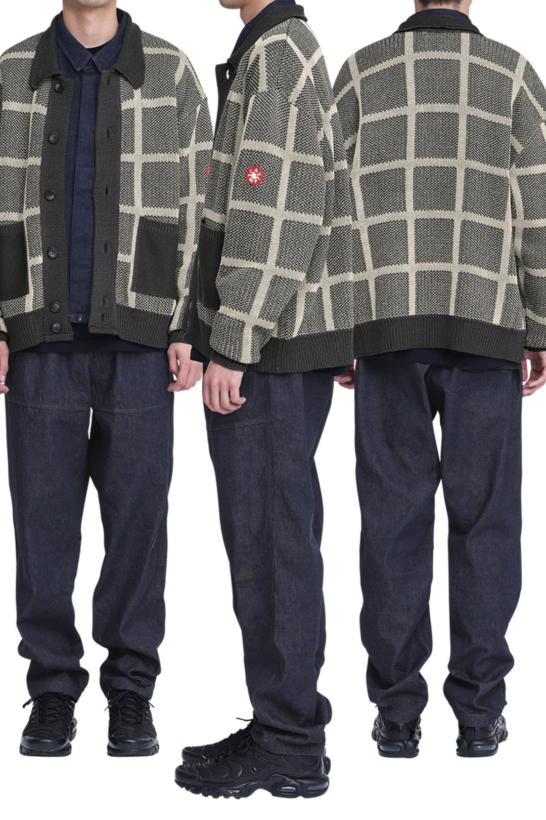 The GRID LOOSE KNIT CARDIGAN available online with global shipping, and in PAM Stores Melbourne and Sydney.