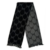 The ANGEL MONOGRAM SCARF BLACK available online with global shipping, and in PAM Stores Melbourne and Sydney.