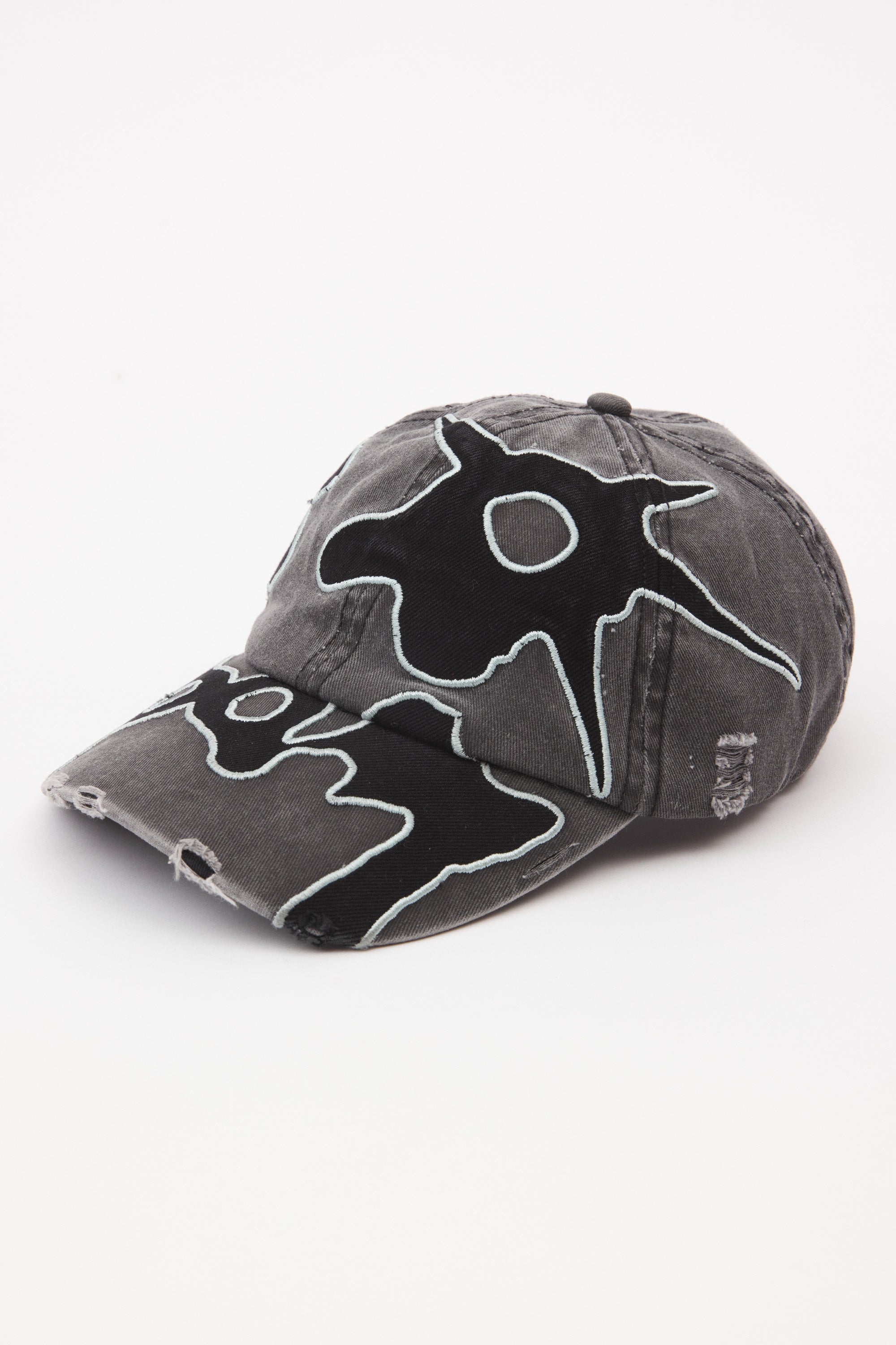 The LOCKE DENIM APPLIQUE BASEBALL CAP available online with global shipping, and in PAM Stores Melbourne and Sydney.