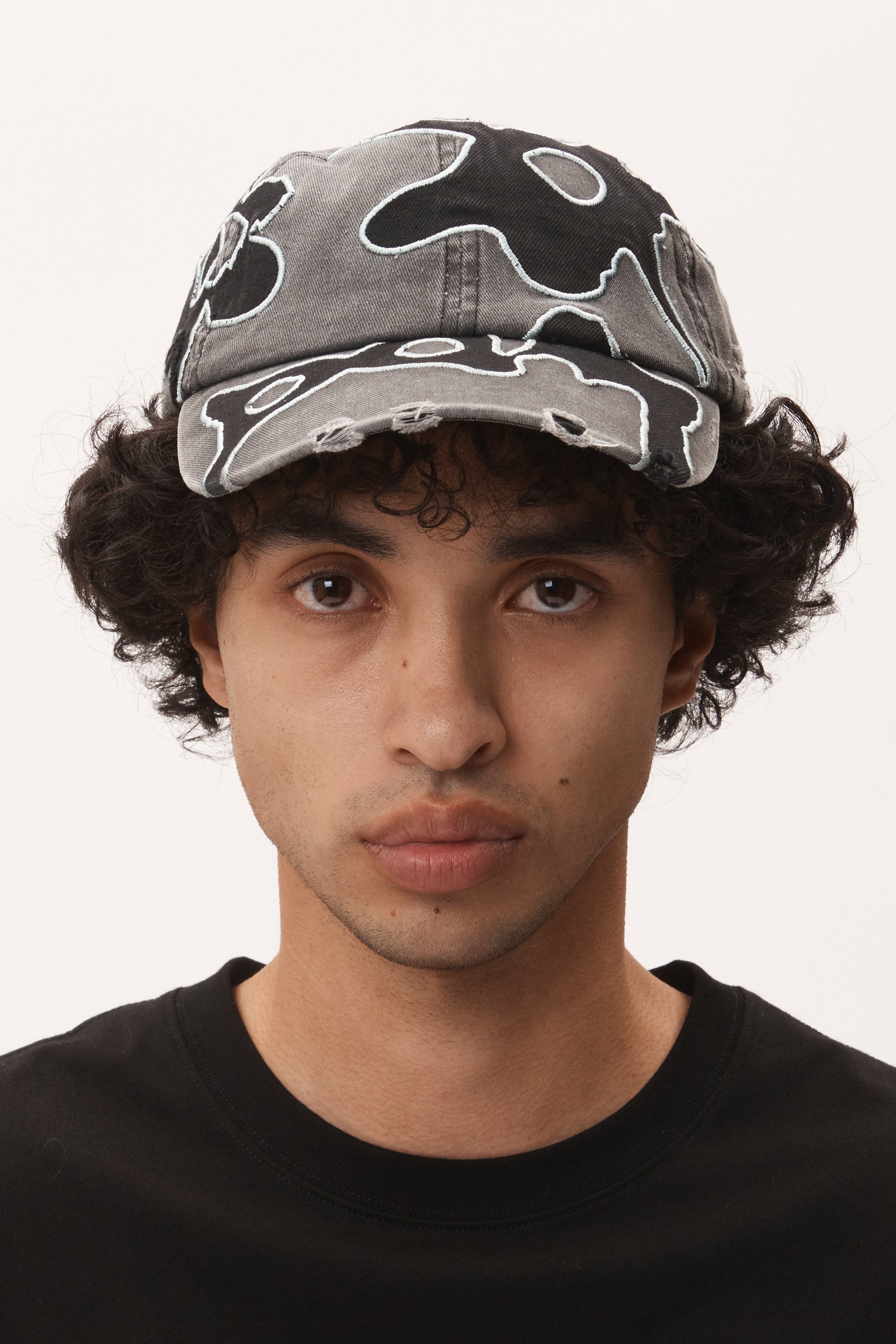 The LOCKE DENIM APPLIQUE BASEBALL CAP available online with global shipping, and in PAM Stores Melbourne and Sydney.