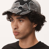 The LOCKE DENIM APPLIQUE BASEBALL CAP available online with global shipping, and in PAM Stores Melbourne and Sydney.