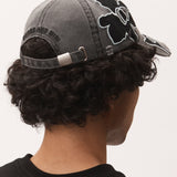The LOCKE DENIM APPLIQUE BASEBALL CAP available online with global shipping, and in PAM Stores Melbourne and Sydney.