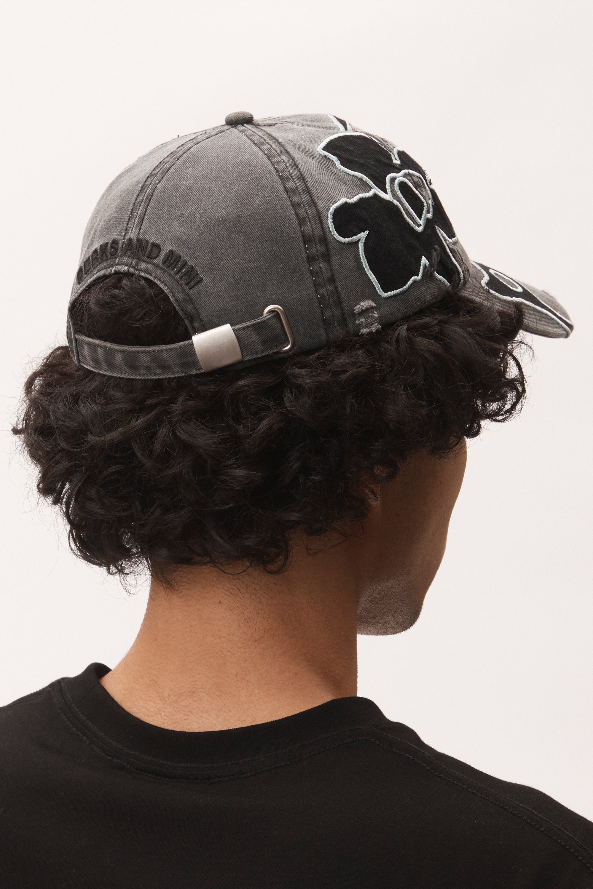 The LOCKE DENIM APPLIQUE BASEBALL CAP available online with global shipping, and in PAM Stores Melbourne and Sydney.