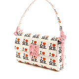 The GREY I HEART ME LOCK HANDBAG available online with global shipping, and in PAM Stores Melbourne and Sydney.