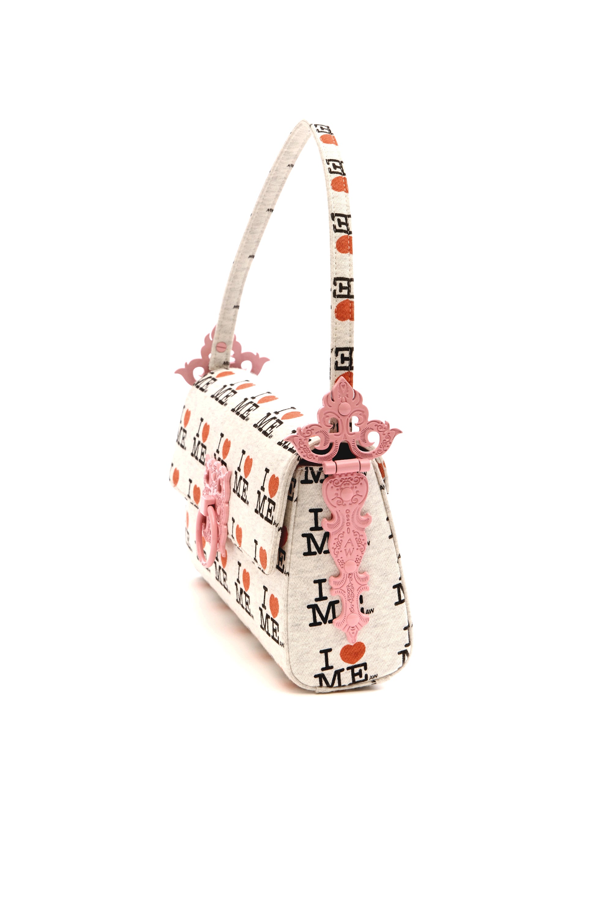 The GREY I HEART ME LOCK HANDBAG available online with global shipping, and in PAM Stores Melbourne and Sydney.
