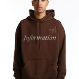 The INFORMATION HOODED SWEAT  available online with global shipping, and in PAM Stores Melbourne and Sydney.