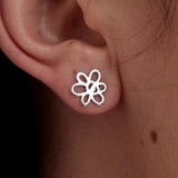 The OUTLINE GESTURE STUD - SILVER available online with global shipping, and in PAM Stores Melbourne and Sydney.